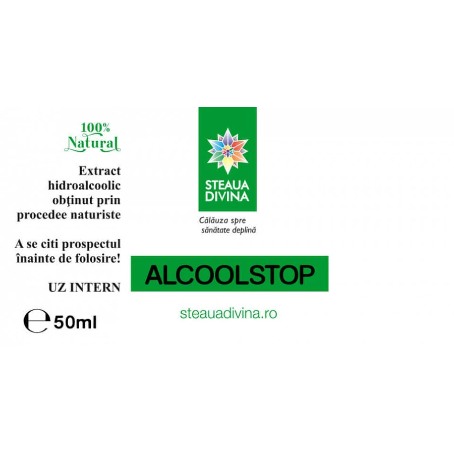 Alcoolstop tintura, 2x50 ml, Steaua Divinǎ