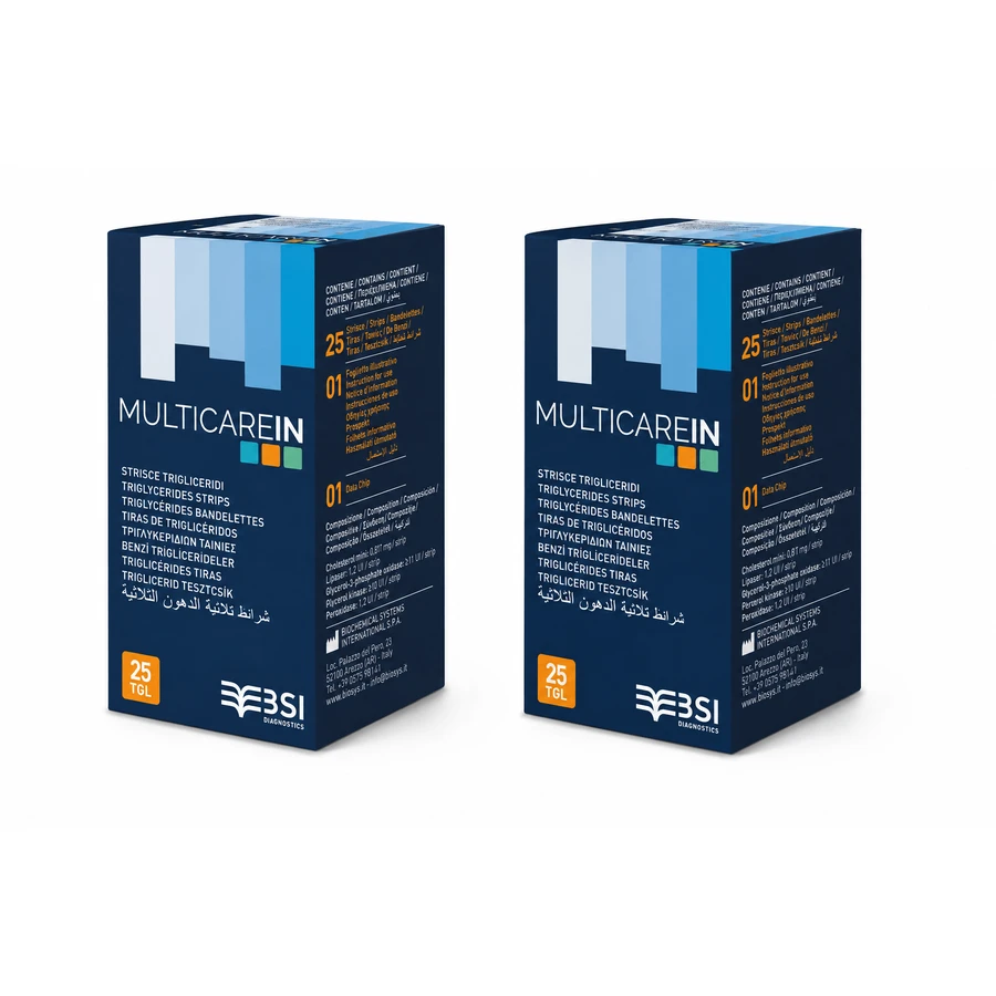 Multicare Triglyceride Tests, 2x25 pieces, Biochemical Systems