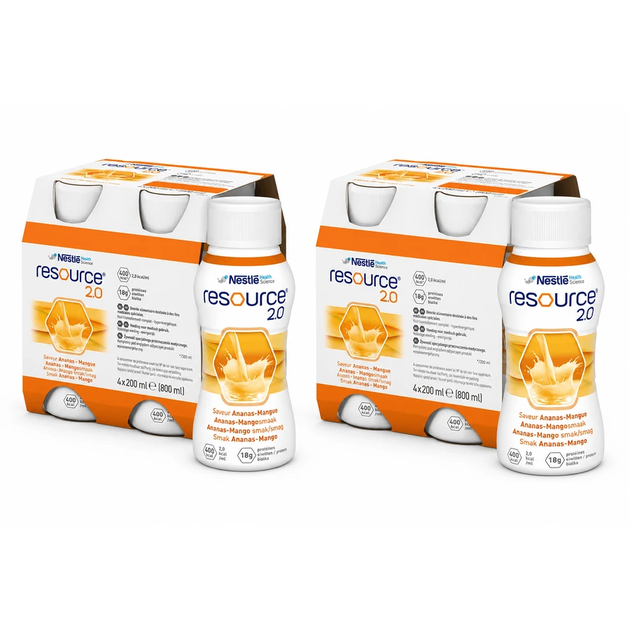 Resource 2.0, preparat odżywczy, smak ananas-mango, 8x200 ml: ceny i cechy