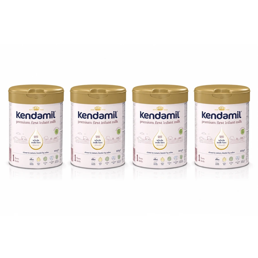 Kendamil Premium 1 DHA+, mleko początkowe, od urodzenia, 4x800 g: ceny i cechy