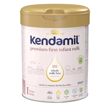 Kendamil Premium 1 DHA+, mleko początkowe, od urodzenia, 4x800 g: ceny i cechy