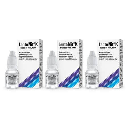 LentoNit K, krople do oczu, 3x10 ml: ceny i cechy