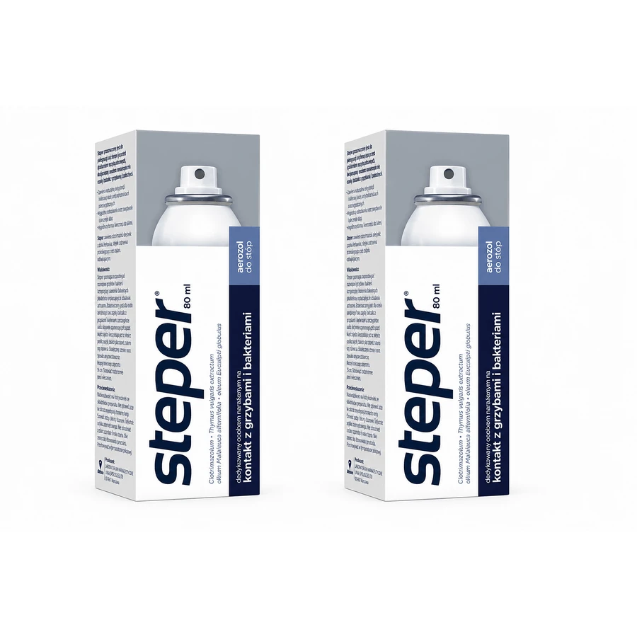 Steper, przeciwgrzybiczy aerozol do stóp i paznokci, 4x80 ml: ceny i cechy