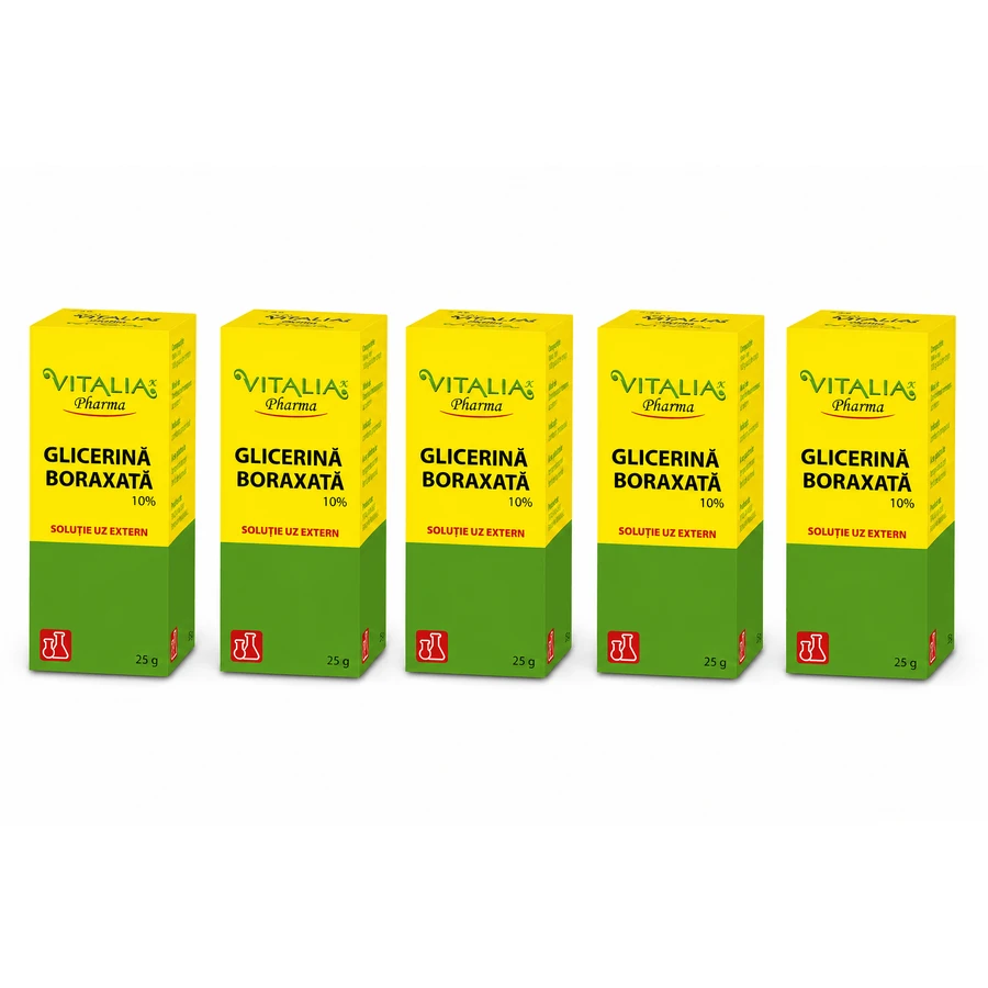 Glicerină Boraxată 10%, 5x25 g, Vitalia