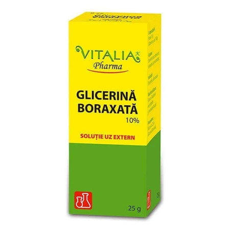 Glicerină Boraxată 10%, 5x25 g, Vitalia