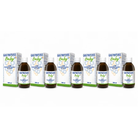 Sirop pediatric anti-reflux Gastrotuss Baby, 5x180 ml, Gastrotuss 
