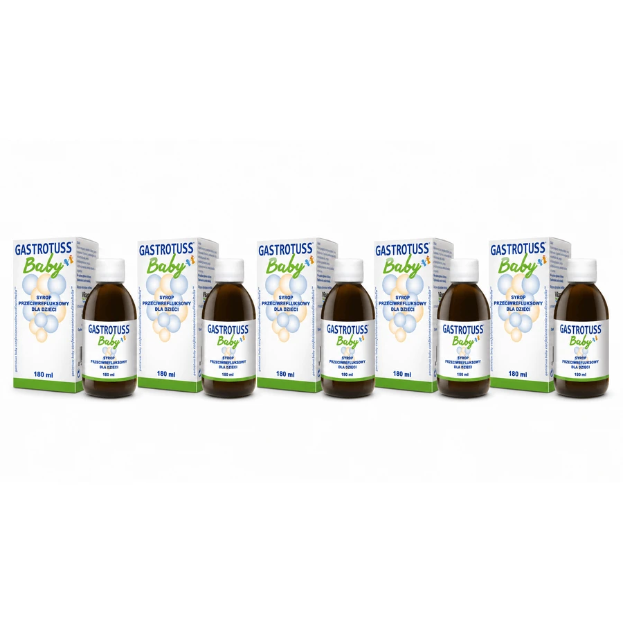 Sirop pediatric anti-reflux Gastrotuss Baby, 5x180 ml, Gastrotuss 
