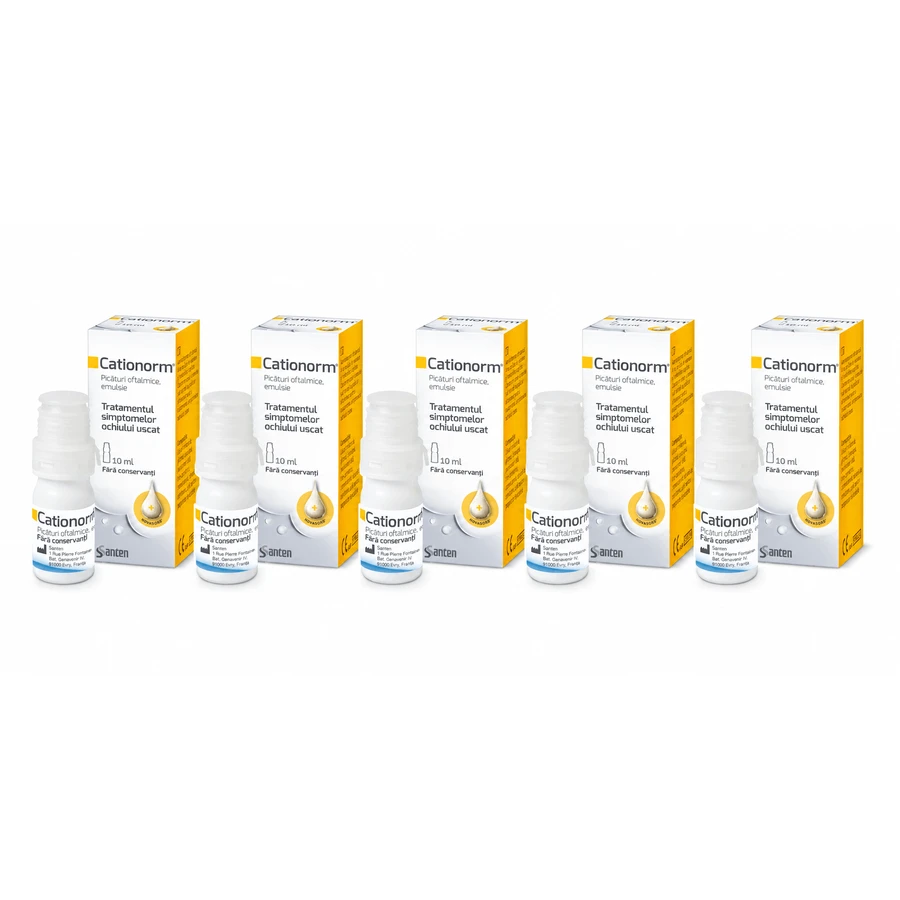 Cationorm krople do oczu 5x10 ml, Santen: ceny i cechy