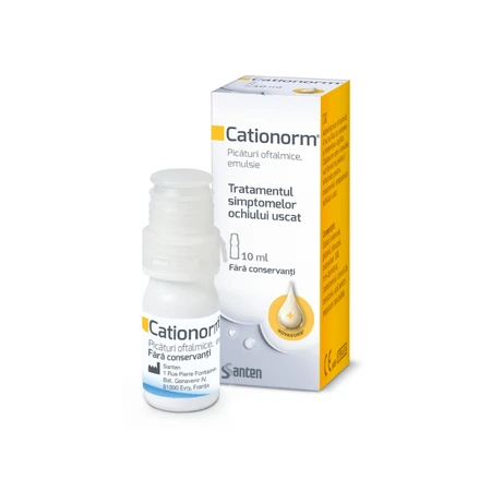 Cationorm krople do oczu 5x10 ml, Santen: ceny i cechy