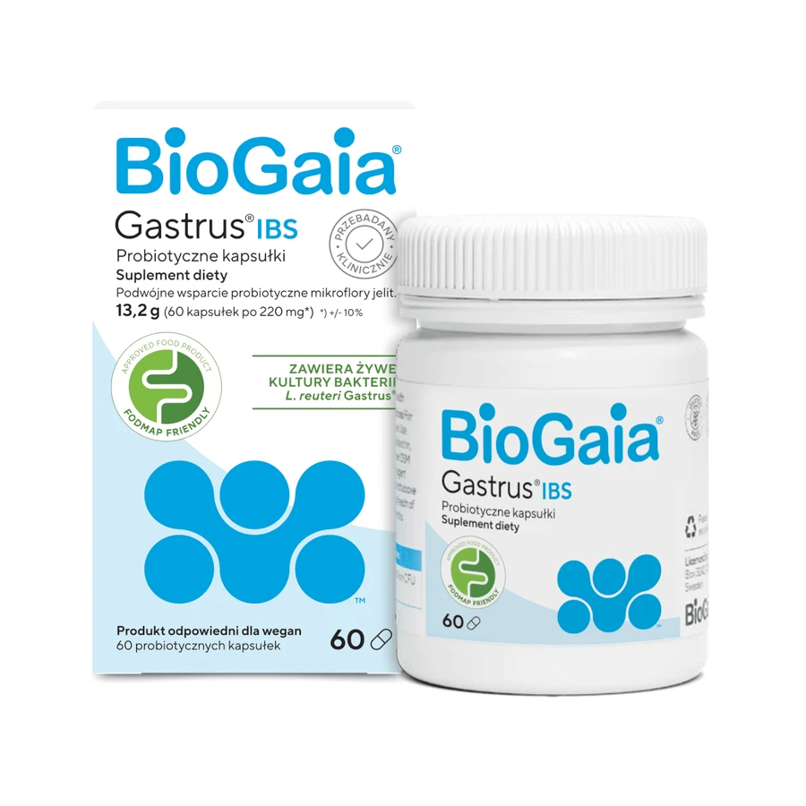 BioGaia Gastrus IBS, 2x60 kapsułek: ceny i cechy