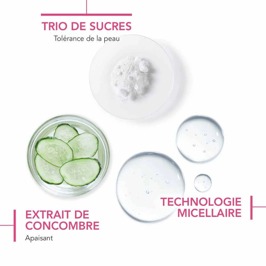 Kit de agua micelar Bioderma Sensibio H2O, 4x500 ml