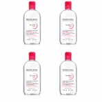 Kit de agua micelar Bioderma Sensibio H2O, 4x500 ml