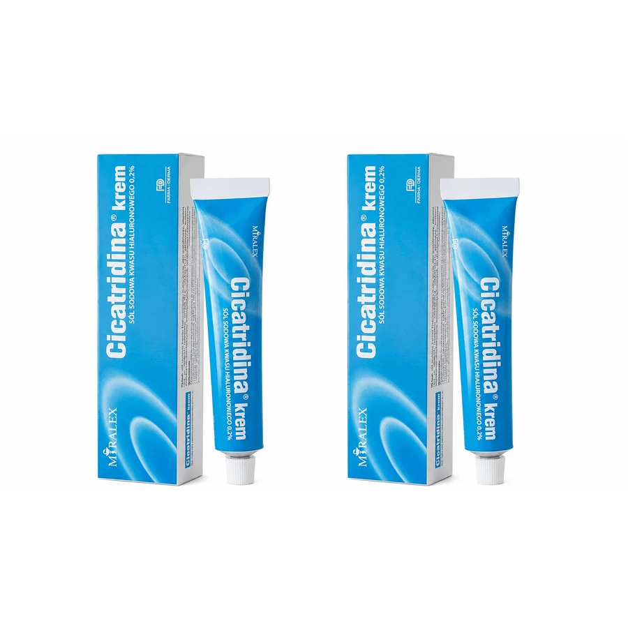 Crema alla cicatridina, sale sodico dell'acido ialuronico, 2x60 g, Miralex