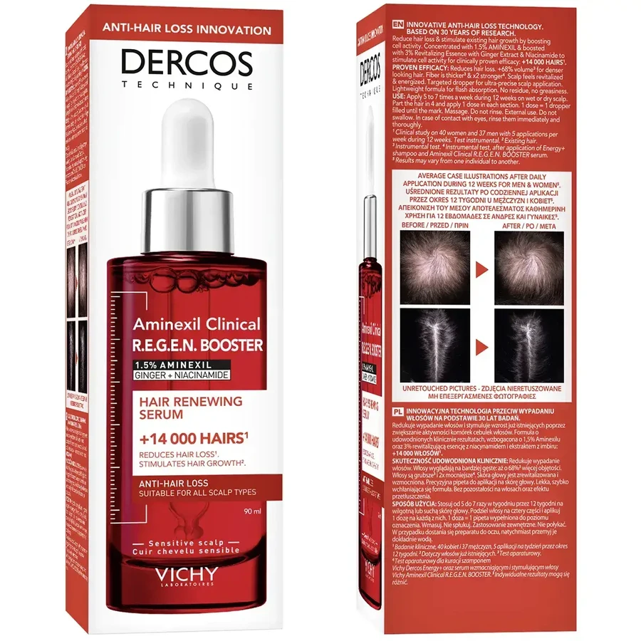 Vichy Dercos Aminexil Clinical Booster, Haarserum,2x90 ml