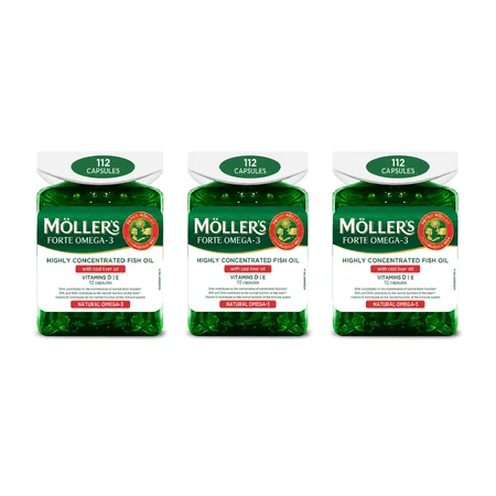 Forte Omega-3, 3x112 capsule - ulei de peşte, Möller's 