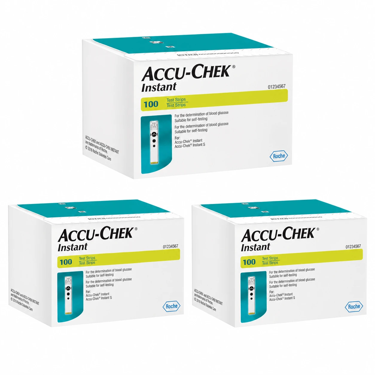 Accu-Chek Instant Test Strips, 3 x 100 units, Roche