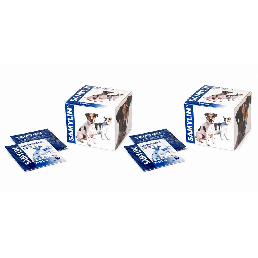Samylin Small Breed Nutritional Supplement for Dogs and Cats Weighing Less Than 10 kg, 2 x 30 packets, VetPlus