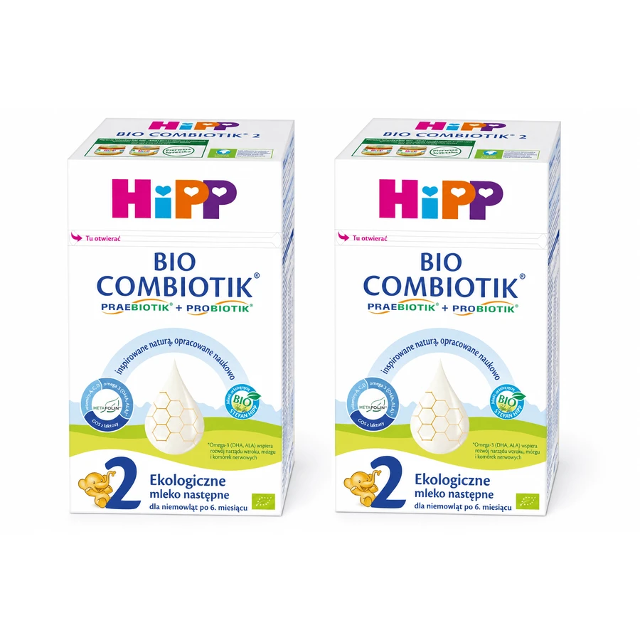 HiPP 2 Bio Combiotik, biologische opvolgmelk, na 6 maanden, 2x550 g