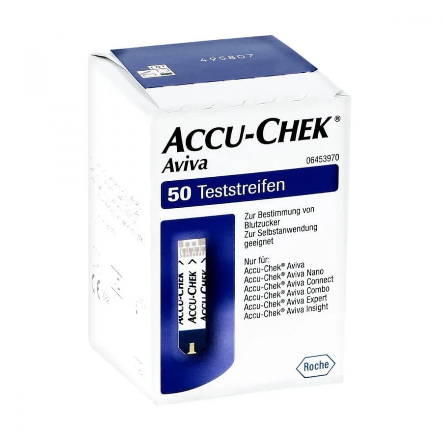 Bandelettes réactives Accu-Chek Aviva Plasma II, 4 boîtes de 50