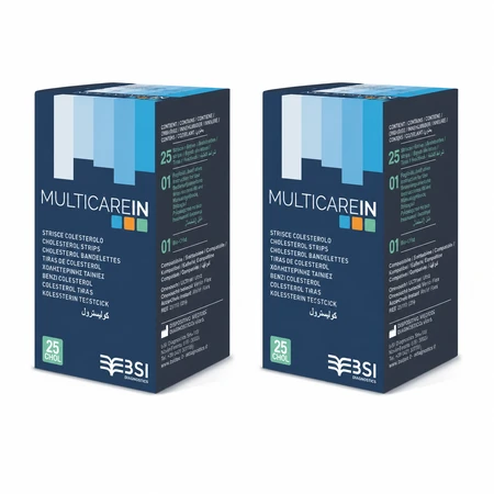 MultiCare IN Colesterolo 2x25 Strisce Per Autoanalisi