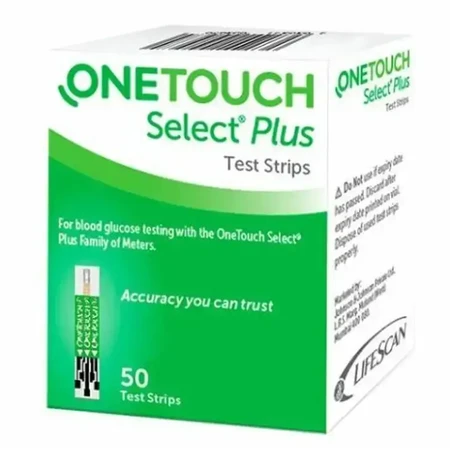 OneTouch Select Plus bloedglucoseteststrips, 5 x 50 strips, Lifescan