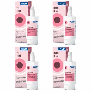 Hylo Dual, feuchtigkeitsspendende Augentropfen mit Ectoin, konservierungsmittelfrei, 4x10 ml