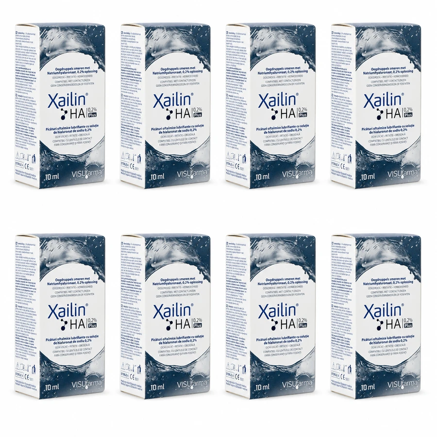 Xailin HA 0,2% Plus collirio, 8 x 10 ml, Visufarma