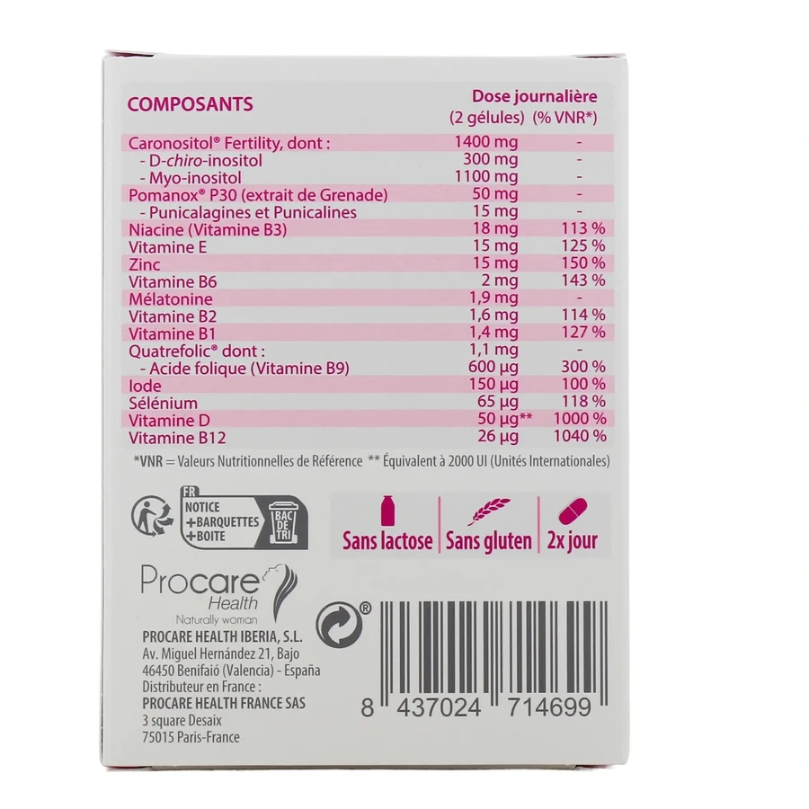 Procare Ovosicare Fertilità 2x60 capsule