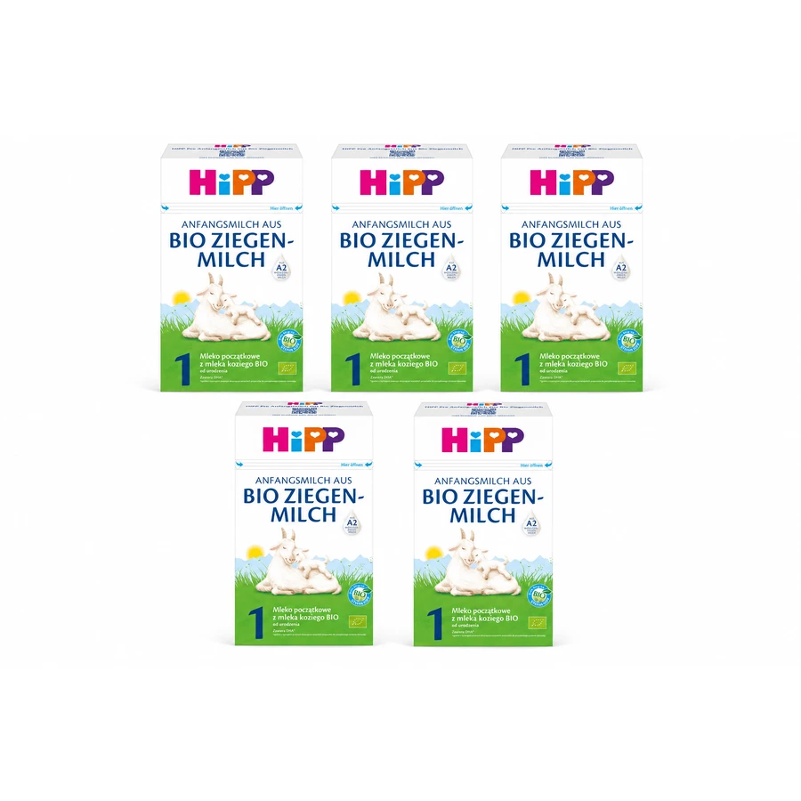 HiPP 1 Bio, latte per lattanti di capra biologico, dalla nascita, 5x400 g