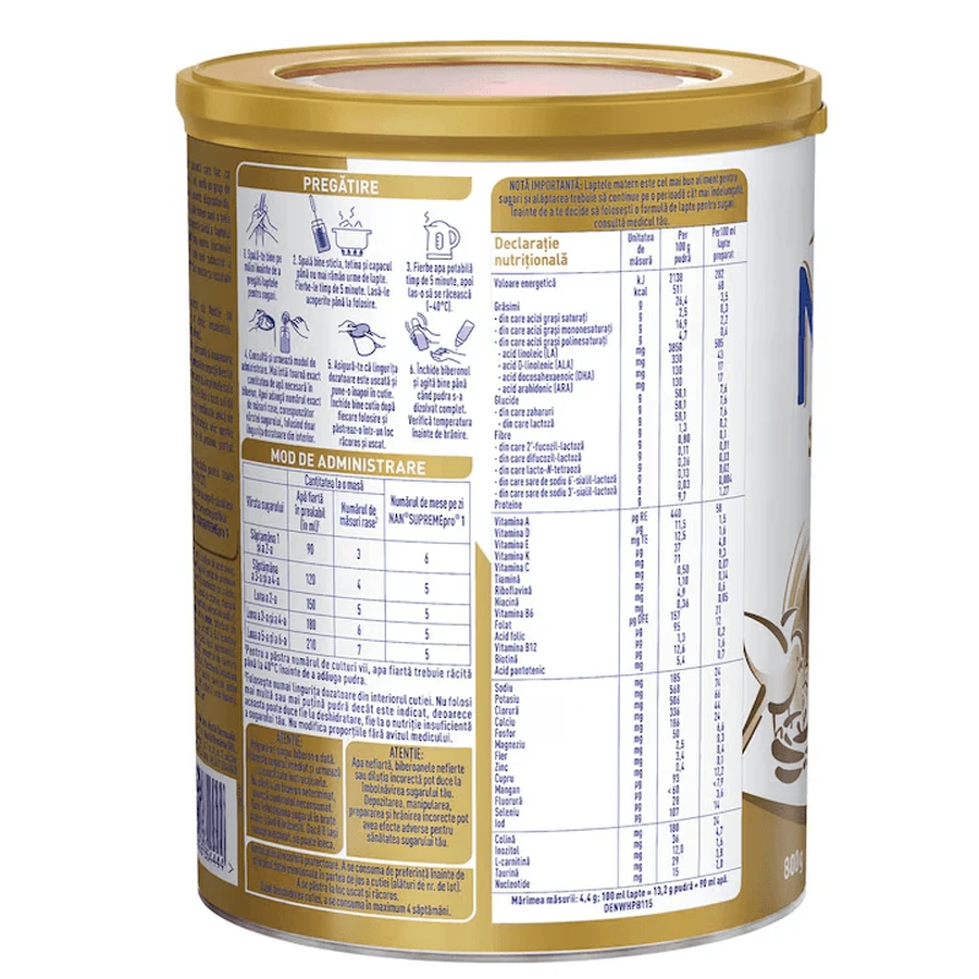 Latte in Polvere Nan Supreme Pro 1, 4x800 g, Nestlé