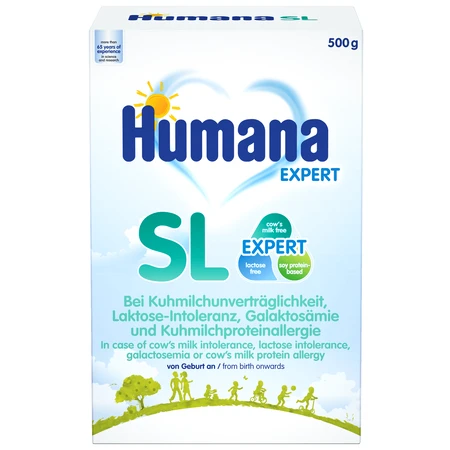 Formule SL Lait pour Nourrissons à base de Soja, +0 mois, 4x500 g, Humana