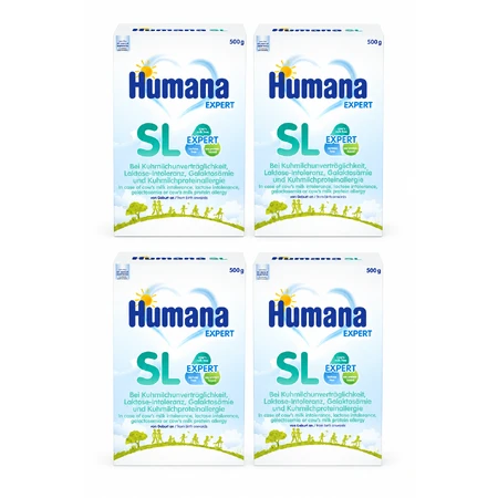 Formule SL Lait pour Nourrissons à base de Soja, +0 mois, 4x500 g, Humana
