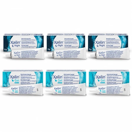 Xailin Eye Lubricating Gel, 30 g + Xailin Night 15 g Visufarma