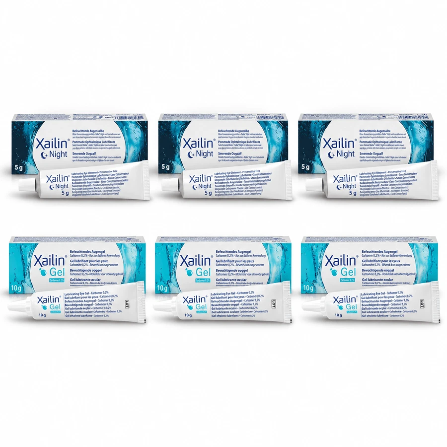 Xailin Eye Lubricating Gel, 30 g + Xailin Night 15 g Visufarma