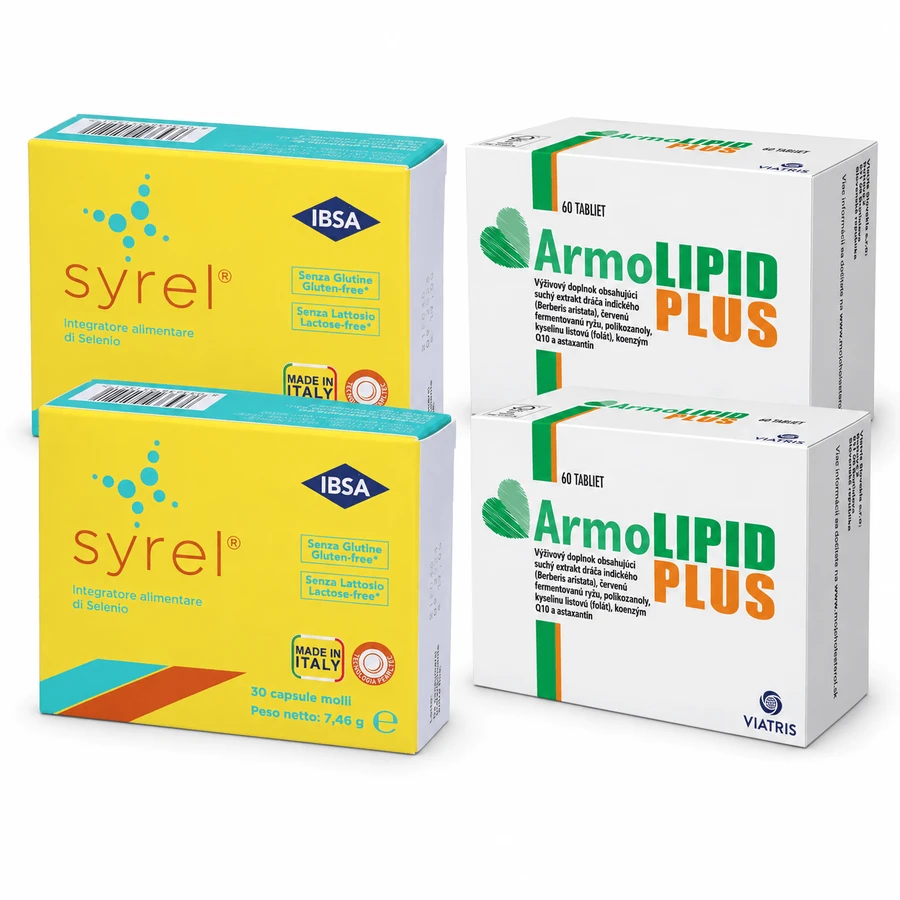 SYREL 60 kapsułek + ArmoLIPID PLUS, 120 tabletek, Viatris: ceny i cechy
