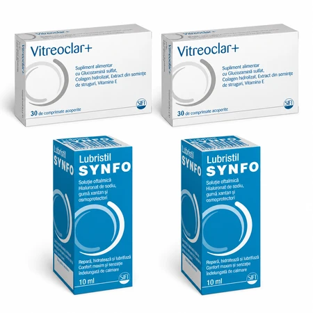 Vitreoclar Plus, 60 tabletek + Lubristil Synfo, 20 ml, Sifi: ceny i cechy