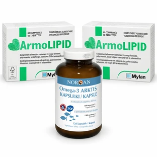 ArmoLipid, 120 comprimate + Omega-3 Arktis, 120 capsule
