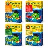 Möller's 4x36 Gummy Fish with Omega-3, Assorted Flavors