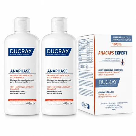 Ducray Anacaps Expert 90 + Anaphase 2 x 400 ml: ceny i cechy