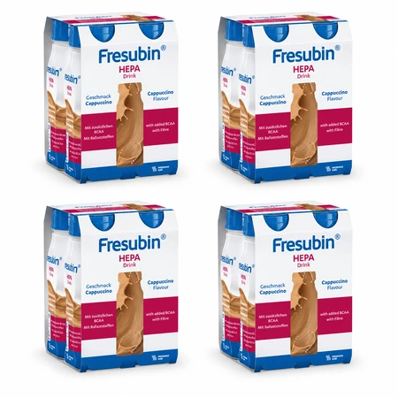 Fresubin Hepa Drink, nutritional preparation, cappuccino flavor, 16x200 ml