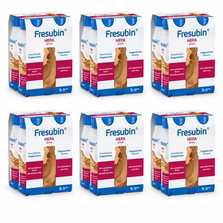 Fresubin Hepa Drink, nutritional preparation, cappuccino flavor, 24x200 ml