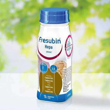 Fresubin Hepa Drink, nutritional preparation, cappuccino flavor, 24x200 ml