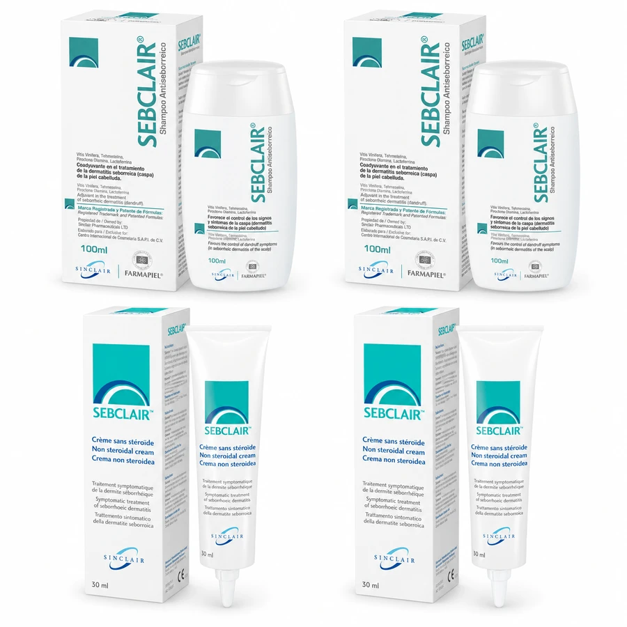 Sebclair Shampoo, 200 ml + Sebclair Skin Cream, 60 ml