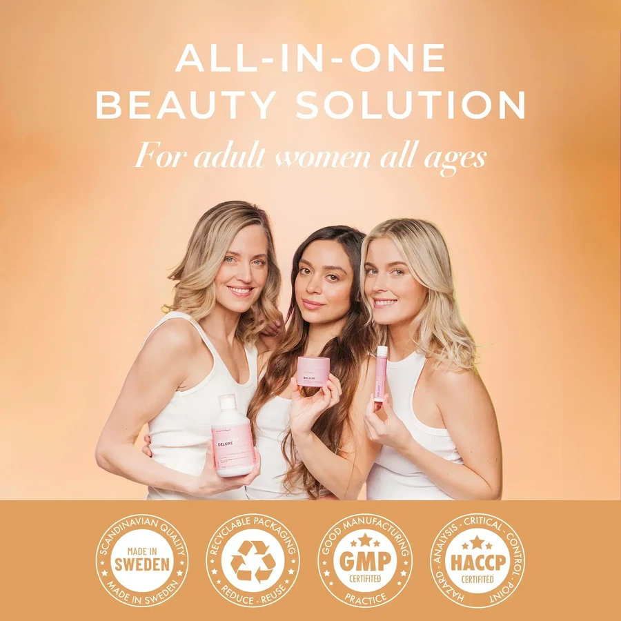 Colágeno líquido Morning Glow con ácido hialurónico y vitaminas, 2x500 ml, Swedish Collagen