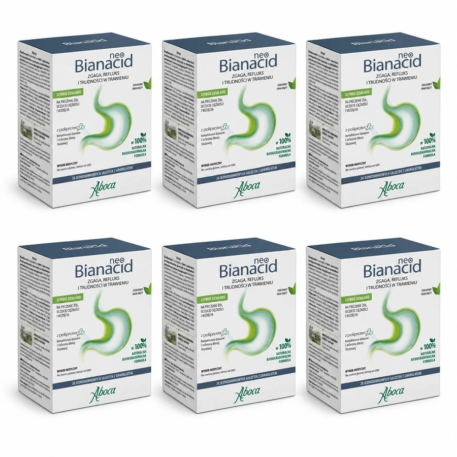 NeoBianacid Bruciore di stomaco, reflusso e difficoltà digestive, 6x20 bustine