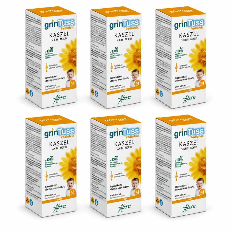 GrinTuss Pediatric, syrup for children over 1 year, 6x180 ml