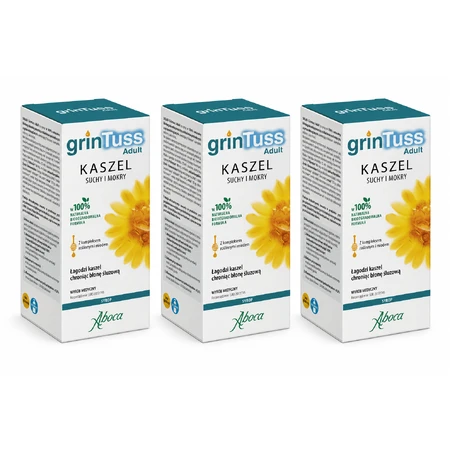 GrinTuss Adult, syrup for children over 12 years and adults, 3x180 ml