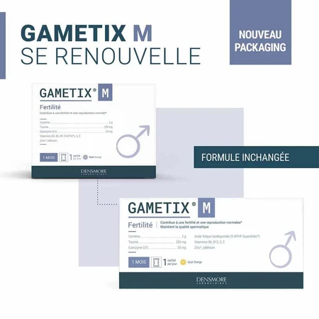 Densmore Gynecologie Gametix M + Fertilité et Reproduction Homme 2x30 Sachets