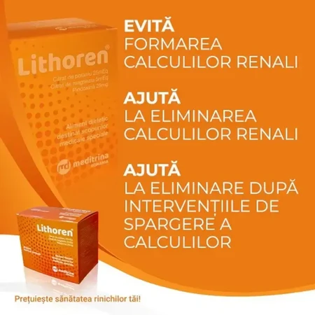 Meditrina Lithoren Special Dietary Supplement 2x30 sachets Orange