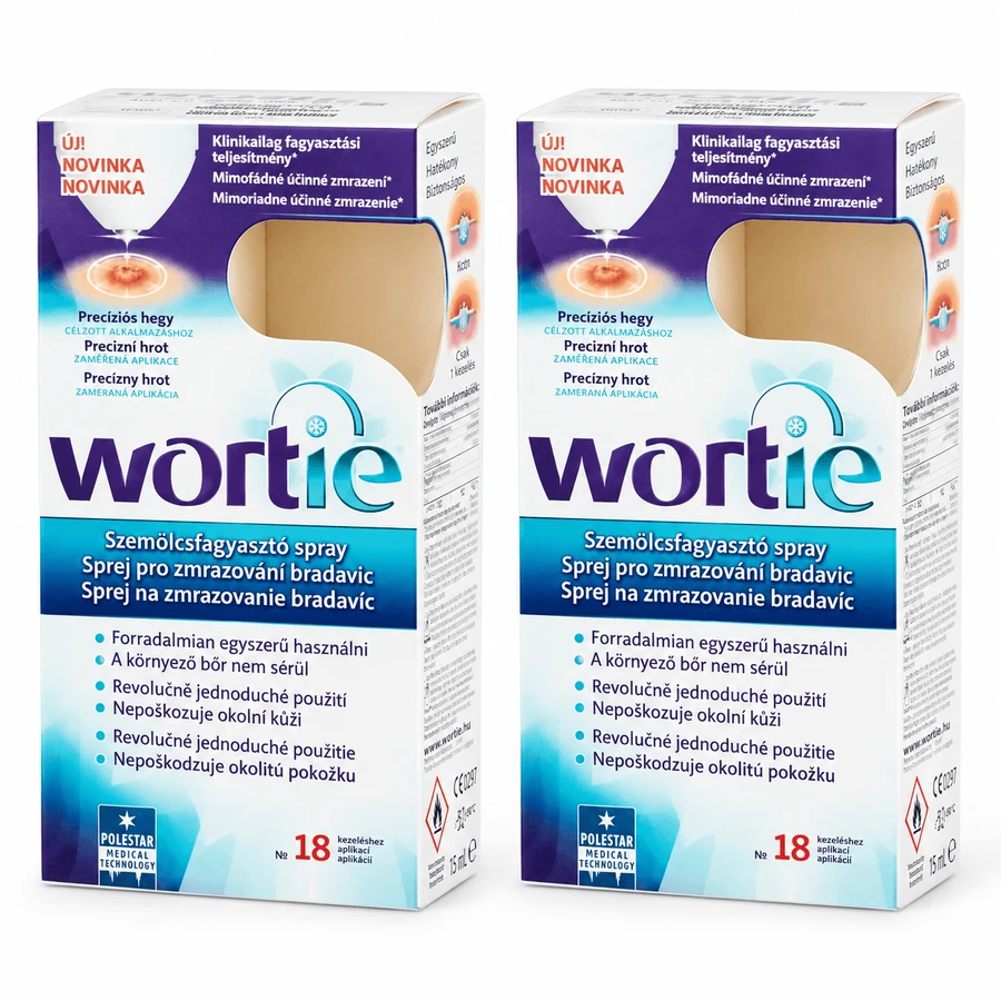 Wortie, préparation pour éliminer les verrues et les verrues, 2x50 ml